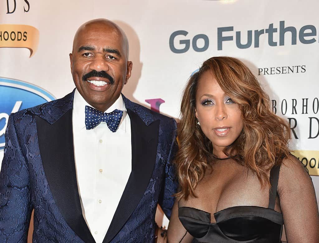 Steve Harvey Gives Wife Her Flowers At theGrio Awards